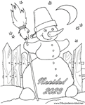 Dibujos de Navidad 2023 Muñeco de nieve
