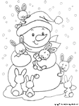 Dibujos Navideños muñeco de nieve