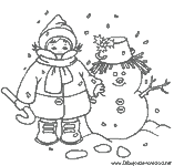 Dibujos de Navidad muñeco de nieve