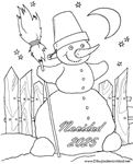Dibujos de Navidad 2025 Mu�eco de nieve